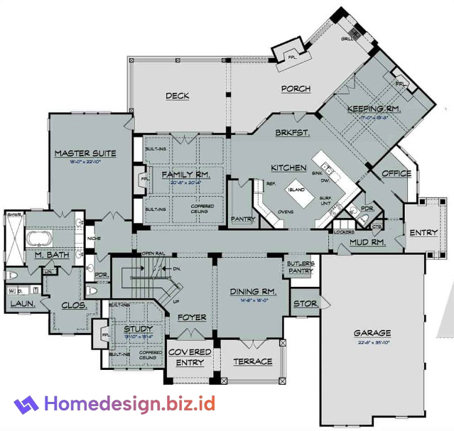 Denah Rumah Bergaya Eropa yang Paling Indah