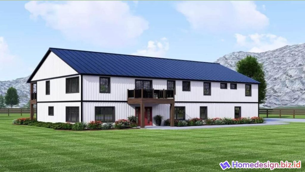 Desaian Rumah Bergaya Lumbung, 7 Kamar Tidur dengan Denah Lantai yang Menakjubkan