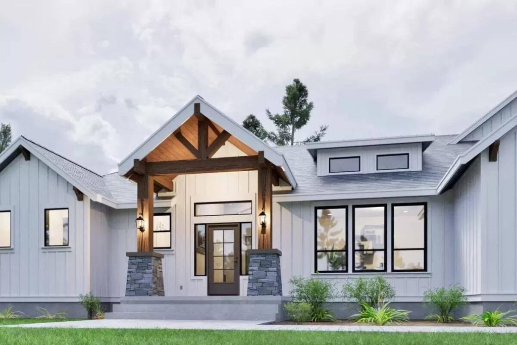 Desain Rumah 3 Kamar Tidur Dengan Ruang Utama Berkubah