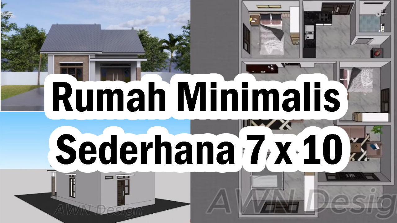 Desain rumah simple minimalis 7x10